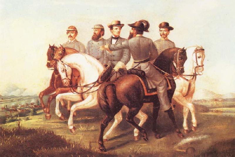 unknow artist Jefferson Davis and His Generals